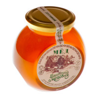 Мёд в стекл. банке «неваляшка» 0,5 кг цветочный